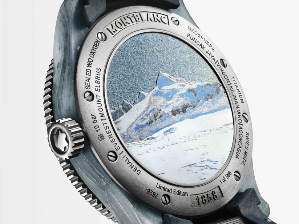 Nové hodinky Montblanc 1858 Geosphere 0 Oxygen inspirované Messnerovým výstupem na Mount Vinson